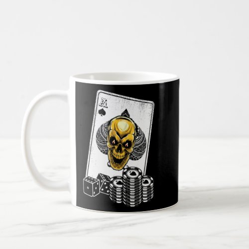 Playing Cards Poker Skull Gambling Gambler Player  Coffee Mug