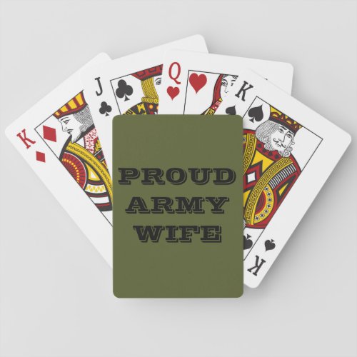 Playing Cards Proud Army Wife