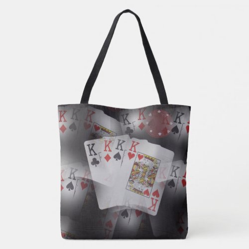 Playing Cards Quad Kings In A Pattern Tote Bag