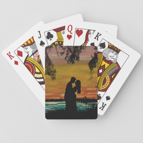 Playing cards Romance Sunset