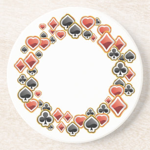 Playing Cards Sandstone Coaster