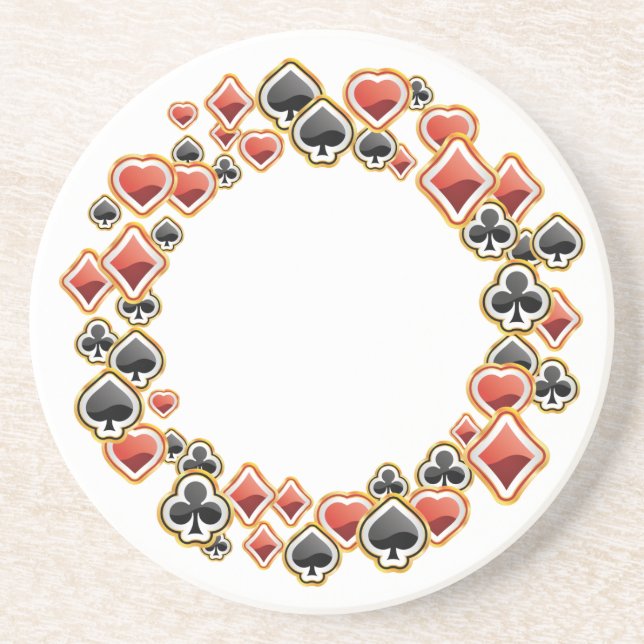 Playing Cards Sandstone Coaster (Front)