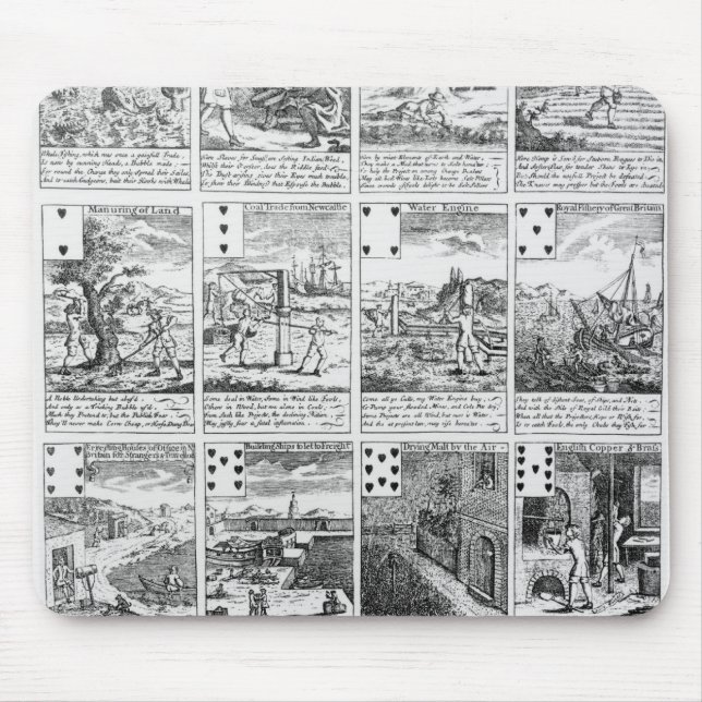 Playing cards satirizing "bubble" ventures mouse pad (Front)
