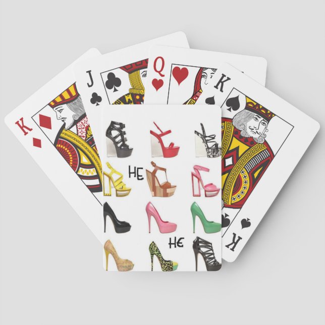 playing cards shoes for her white back (Back)