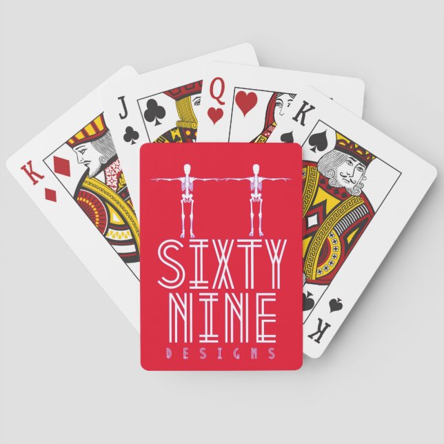 playing cards  "SIXTY NINE DESIGNS" (Back)