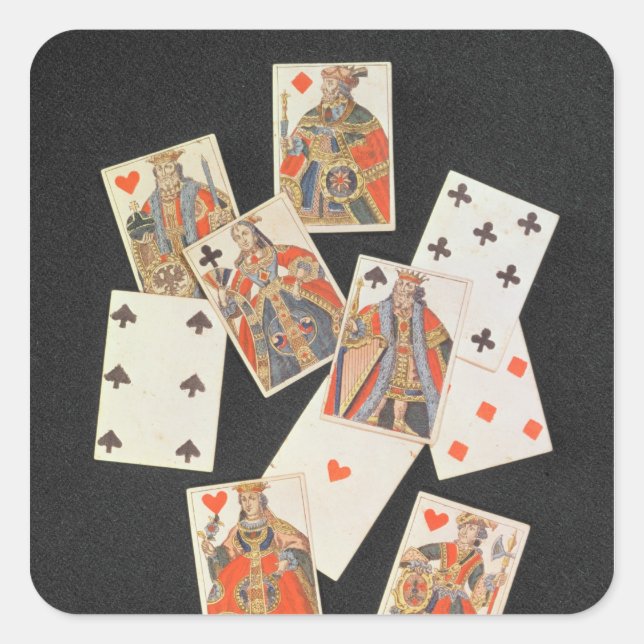 Playing Cards Square Sticker (Front)
