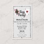 Playing Cards Stag Party Ticket at Zazzle