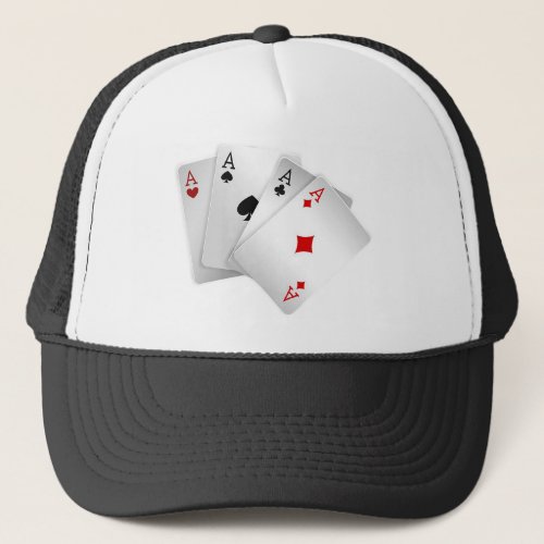 playing cards Suit heart Diamond Club Speed Trucker Hat