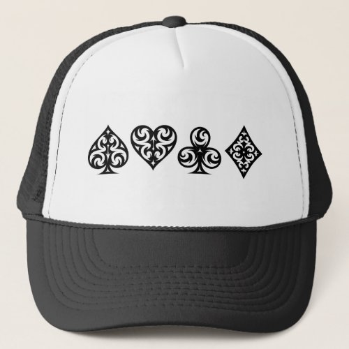 Playing Cards Suit Symbols Trucker Hat