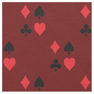 Playing Cards Suite Hearts Clubs Spades Diamonds Fabric