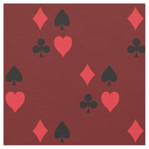 Playing Cards Suite Hearts Clubs Spades Diamonds Fabric