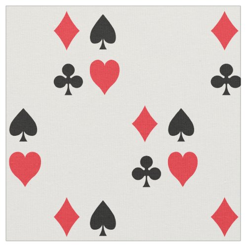 Playing Cards Suite Hearts Clubs Spades Diamonds Fabric