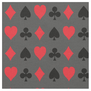 Playing Cards Suite Hearts Clubs Spades Diamonds Fabric