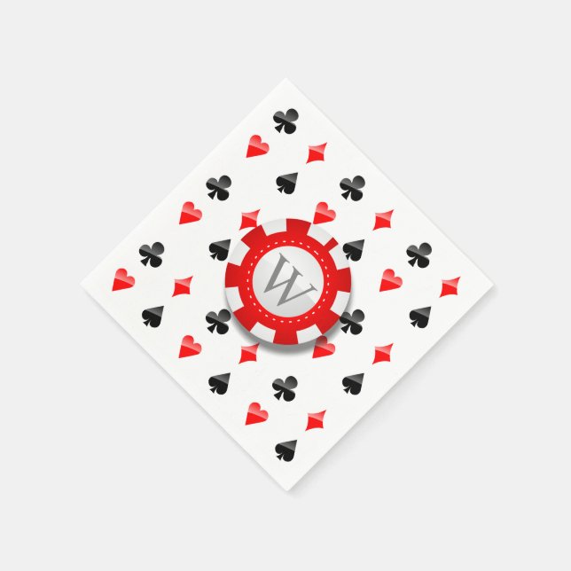Playing Cards Suits Napkins (Corner)