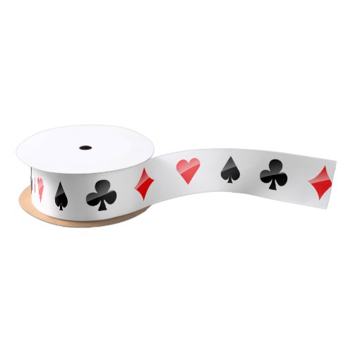 Playing Cards Suits Satin Ribbon