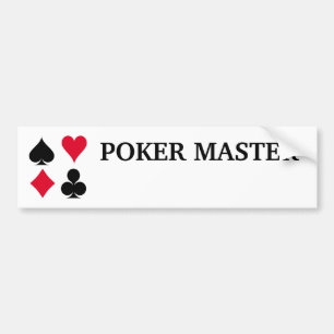 Playing cards symbols pattern bumper sticker