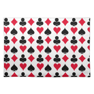 Playing cards symbols pattern cloth placemat
