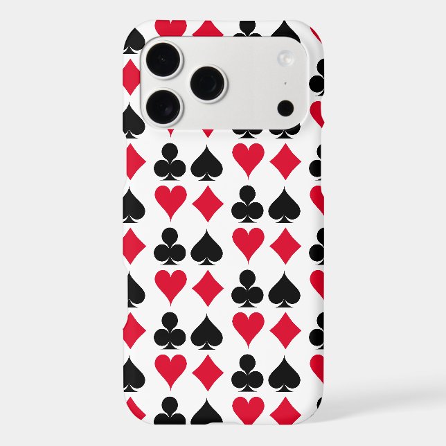 Playing cards symbols pattern iphone case (Back)