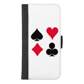 Playing cards symbols pattern iPhone 8/7 plus wallet case