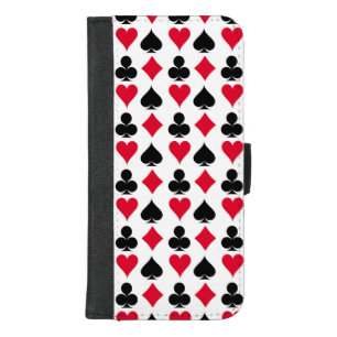 Playing cards symbols pattern iPhone 8/7 plus wallet case