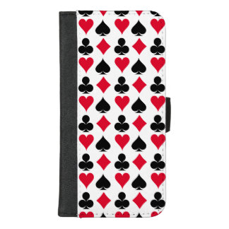 Playing cards symbols pattern iPhone 8/7 plus wallet case