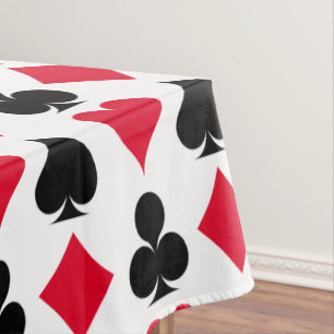 Playing cards symbols pattern tablecloth