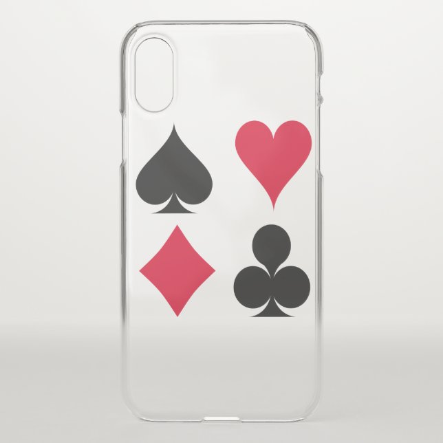 Playing cards symbols pattern uncommon iPhone case (Back)