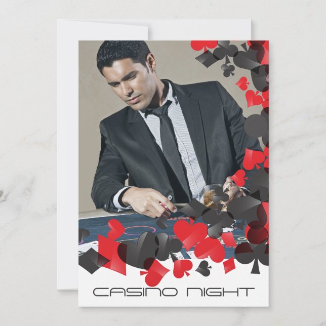 Playing Cards Symbols Photo Invitation (Front)