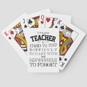 Playing cards Teacher Thank you Appreciation Gift