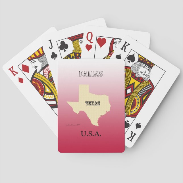 Playing Cards - Texas Map with City (Back)