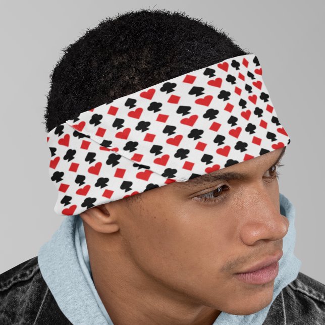 Playing Cards Tie Headband (Youth Style)