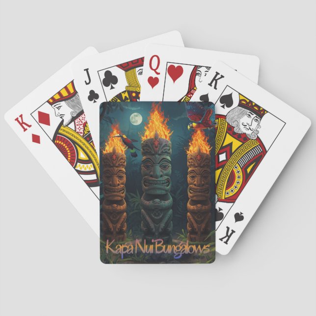 Playing Cards Tiki Kapa Nui Bungalows (Back)