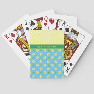 Playing Cards to Personalize: Primroses, Polkas