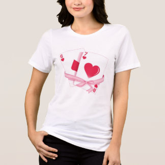 Playing Cards Valentine 6 & 7 Romantic Gift Tri-Blend Shirt