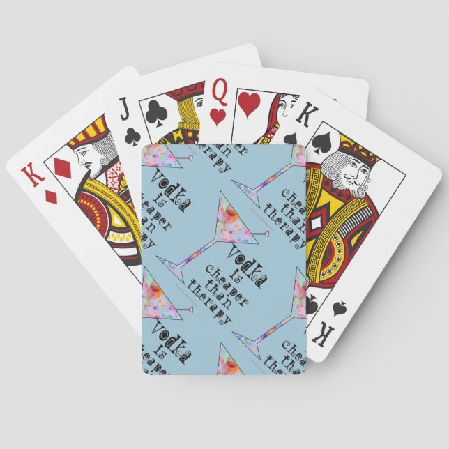 PLAYING CARDS - VODKA IS CHEAPER THAN THERAPY (Back)