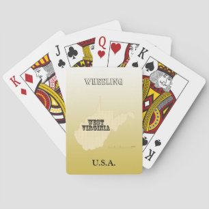 Playing Cards - West Virginia State Map with City