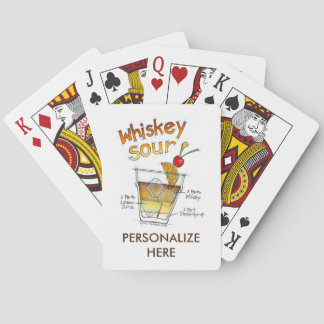 PLAYING CARDS - WHISKEY SOUR RECIPE COCKTAIL ART