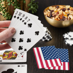 Playing Cards with American Flag
