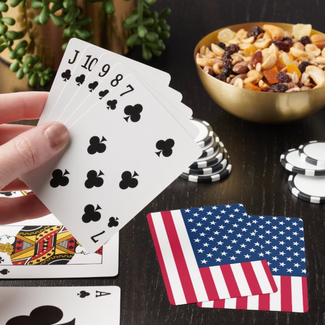 Playing Cards with American Flag (In Situ)