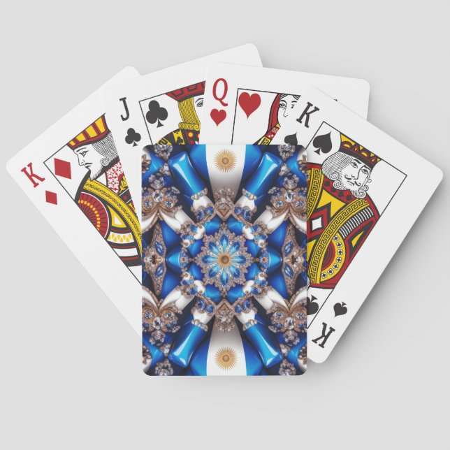 Playing Cards with Argentinian Colors (Back)