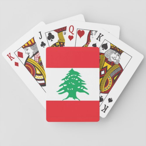 Playing Cards with Flag of Lebanon