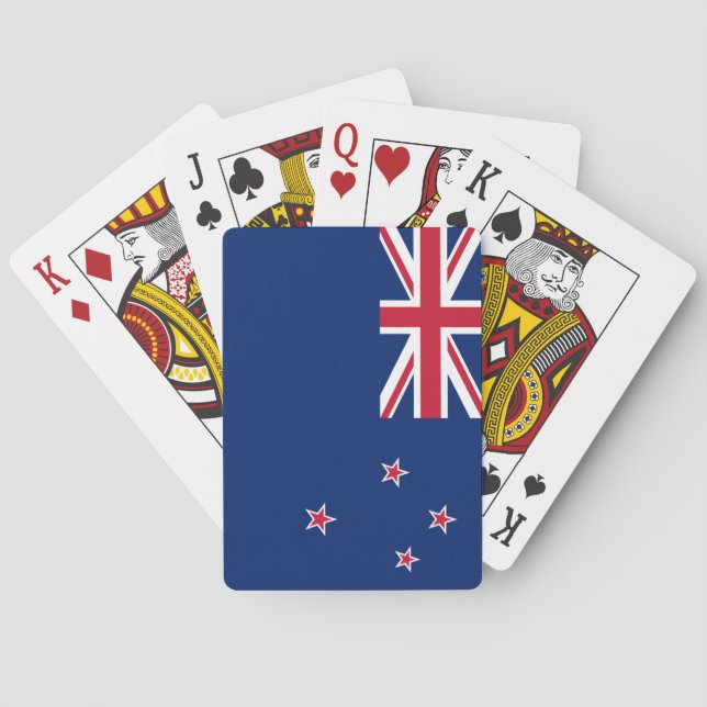 Playing Cards with flag of New Zealand (Back)