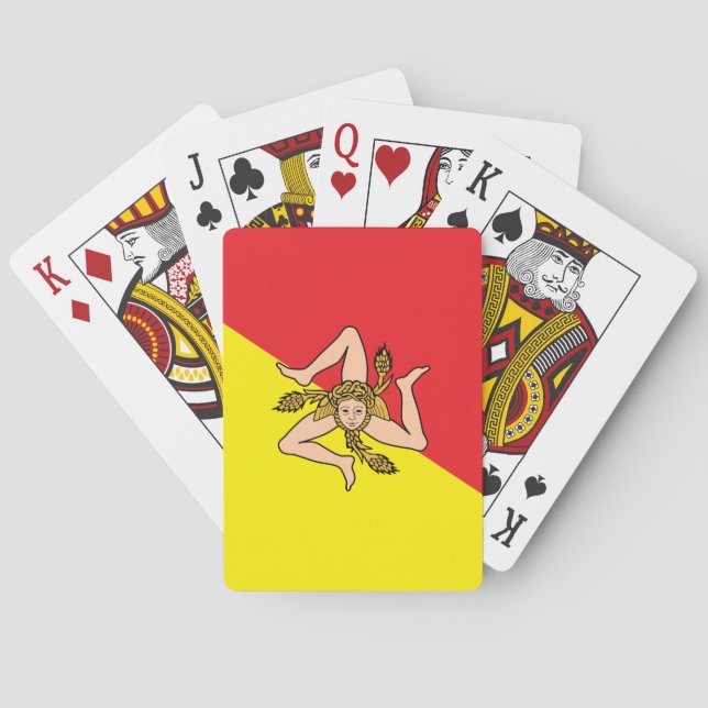 Playing Cards with flag of Sicily (Back)