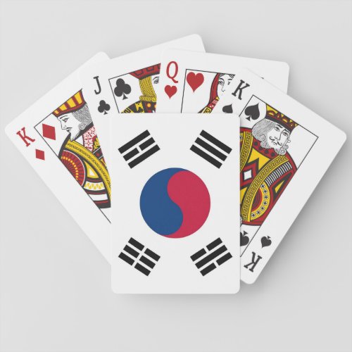 Playing Cards with Flag of South Korea