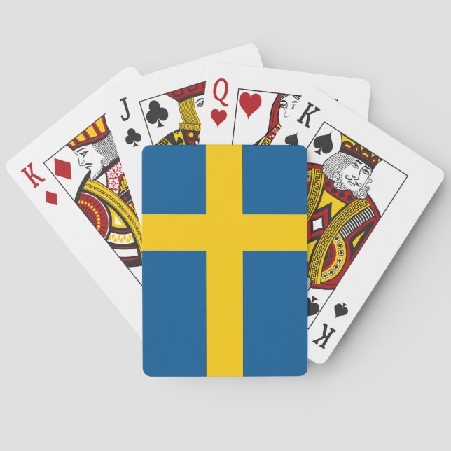 Playing Cards with flag of Sweden (Back)