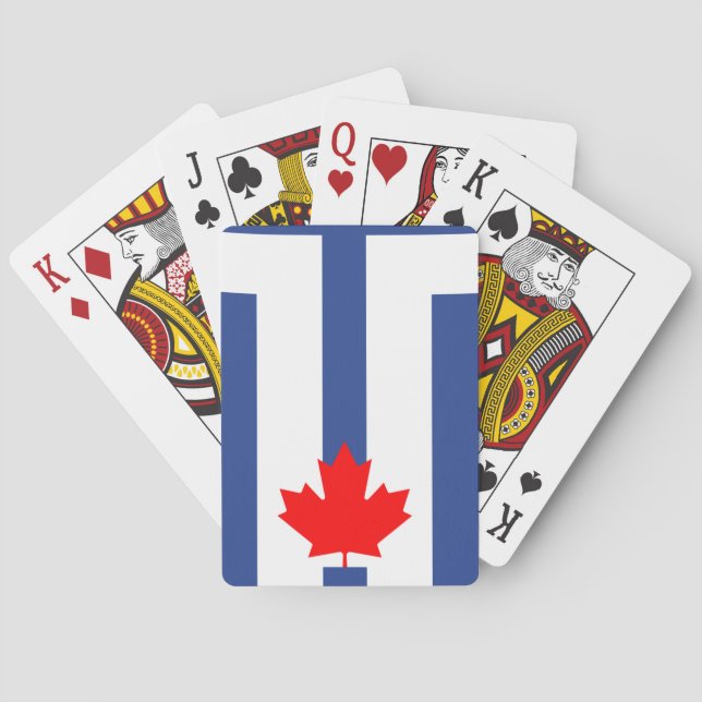 Playing Cards with flag of Toronto, Canada (Back)