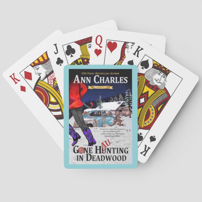 Playing cards with GONE HAUNTING in DEADWOOD cover (Back)