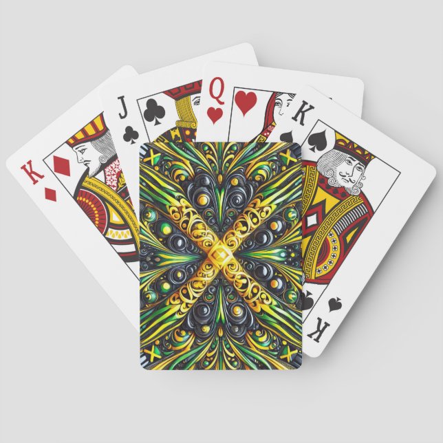 Playing Cards with Jamaican Colors (Back)