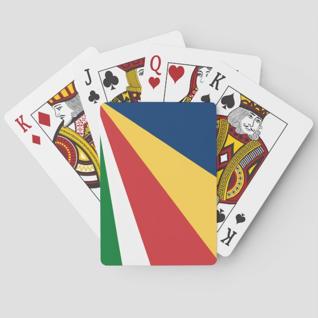 Playing Cards with Seychelles Colors (Back)