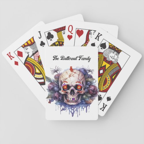 Playing Cards with Skeleton Design
